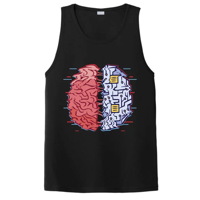 Machine Brain Glitch Performance Tank