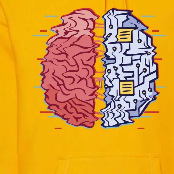 Machine Brain Glitch Premium Hoodie