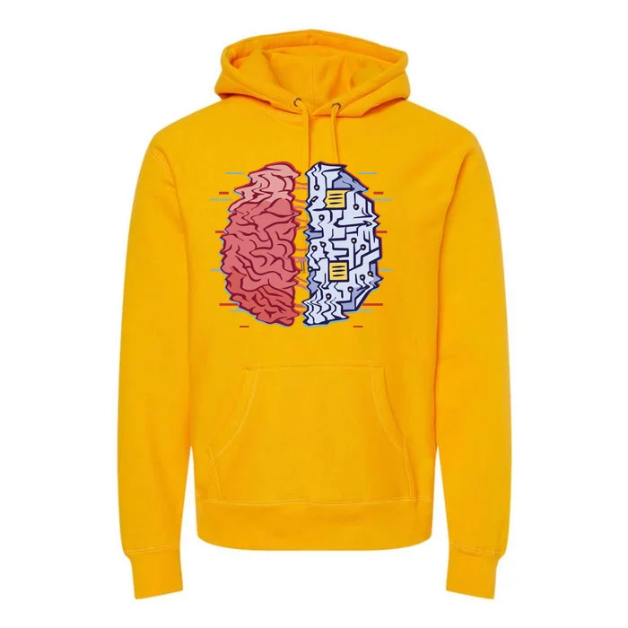 Machine Brain Glitch Premium Hoodie