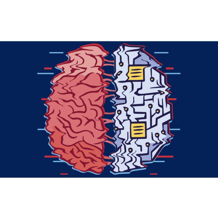 Machine Brain Glitch Bumper Sticker