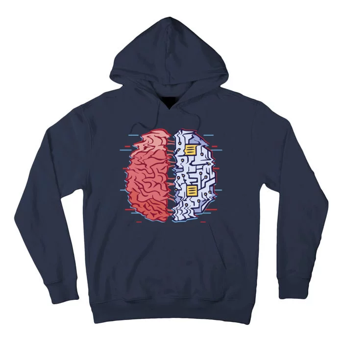 Machine Brain Glitch Tall Hoodie