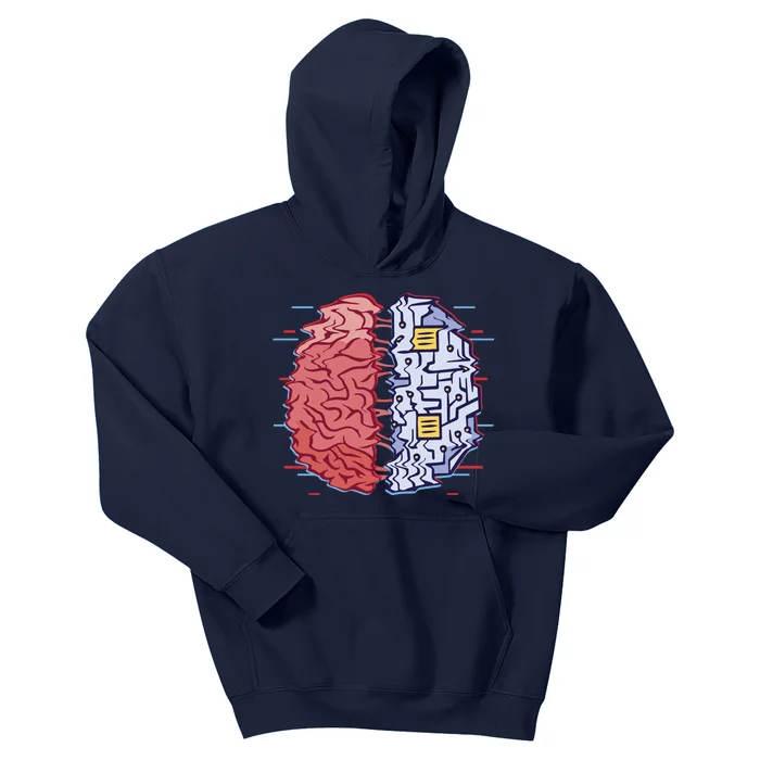 Machine Brain Glitch Kids Hoodie