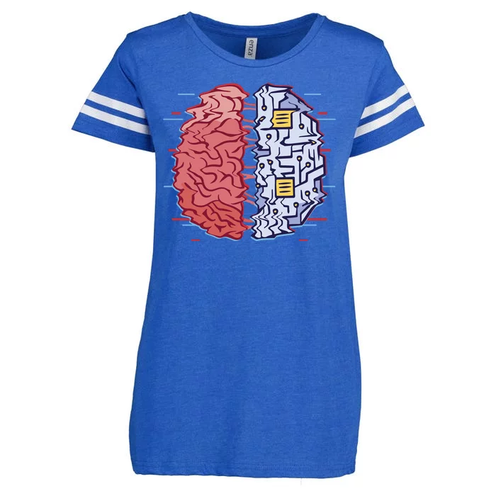 Machine Brain Glitch Enza Ladies Jersey Football T-Shirt