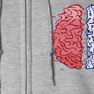 Machine Brain Glitch Full Zip Hoodie