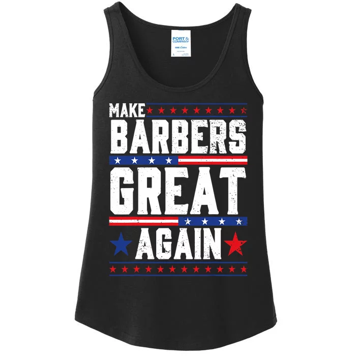 Make Barbers Great Again Barbers For Trump 2024 Ladies Essential Tank