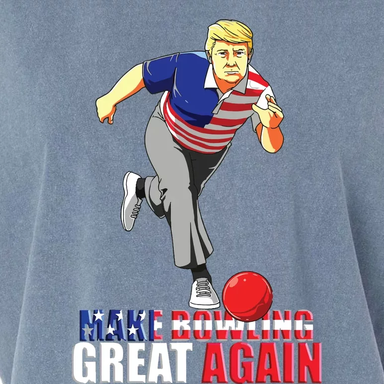 Make Bowling Great Again Funny Trump Bowling Gift Garment-Dyed Women's Muscle Tee