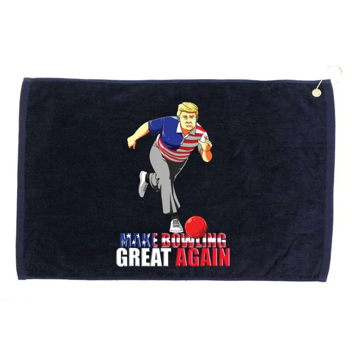 Make Bowling Great Again Funny Trump Bowling Gift Grommeted Golf Towel