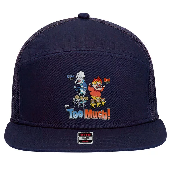 Miser Brothers Heating And Cooling Funny Brothers 7 Panel Mesh Trucker Snapback Hat