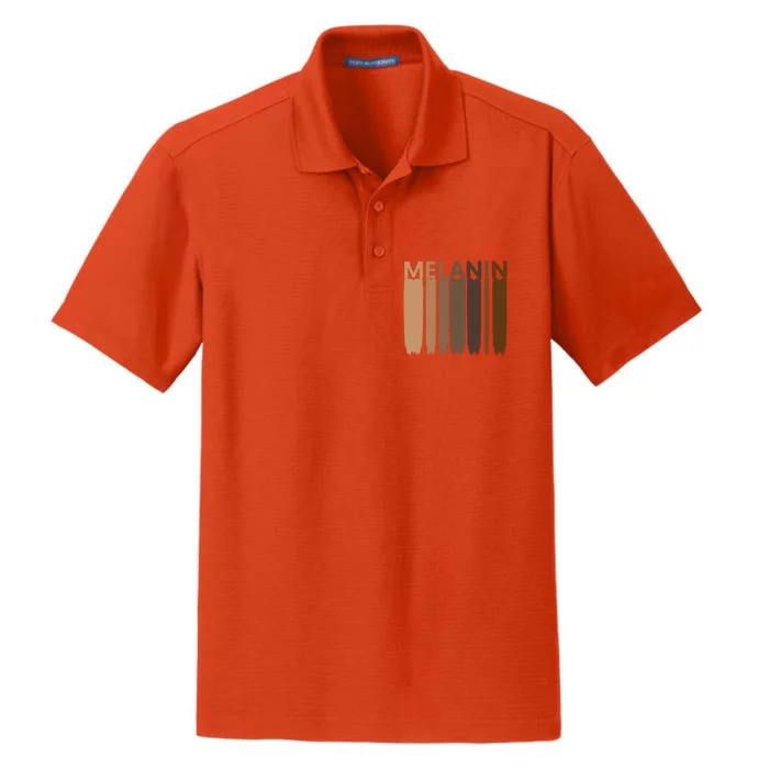 Melanin Black History Month Afrocentric Black Pride Cool Gift Dry Zone Grid Performance Polo