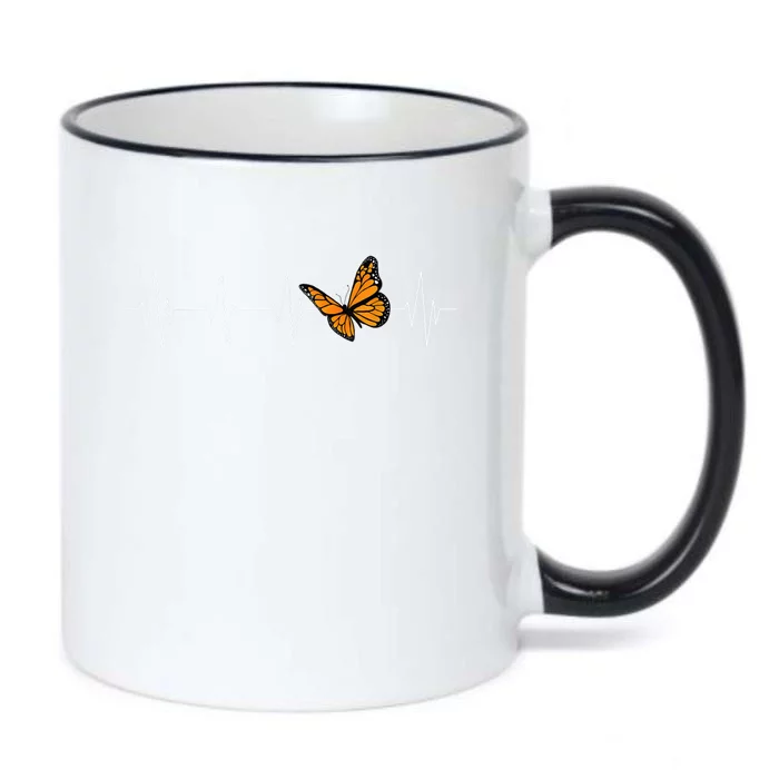 Monarch Butterflies Heartbeat Cute Milkweed Butterfly Lover Black Color Changing Mug