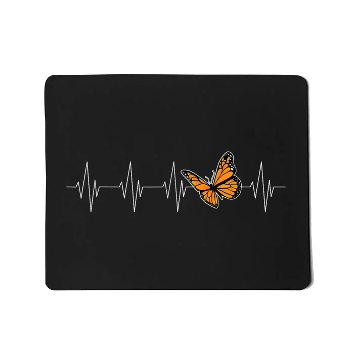 Monarch Butterflies Heartbeat Cute Milkweed Butterfly Lover Mousepad