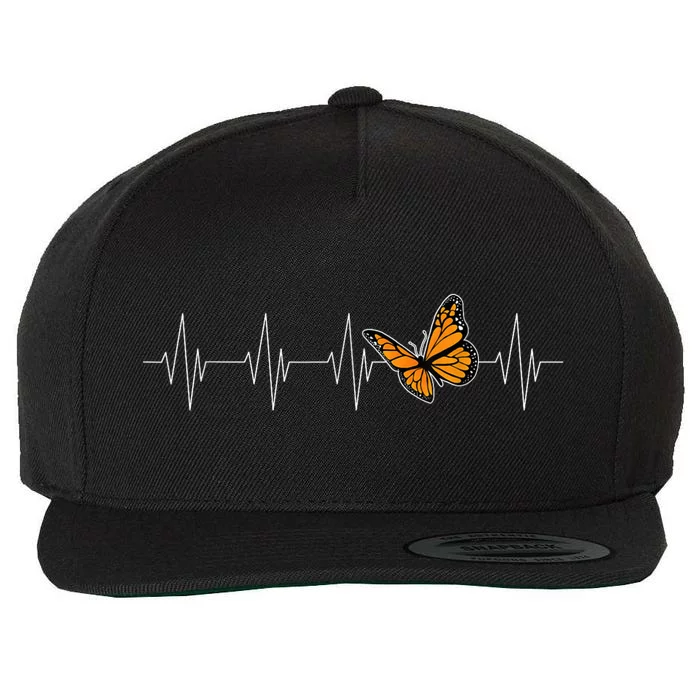 Monarch Butterflies Heartbeat Cute Milkweed Butterfly Lover Wool Snapback Cap