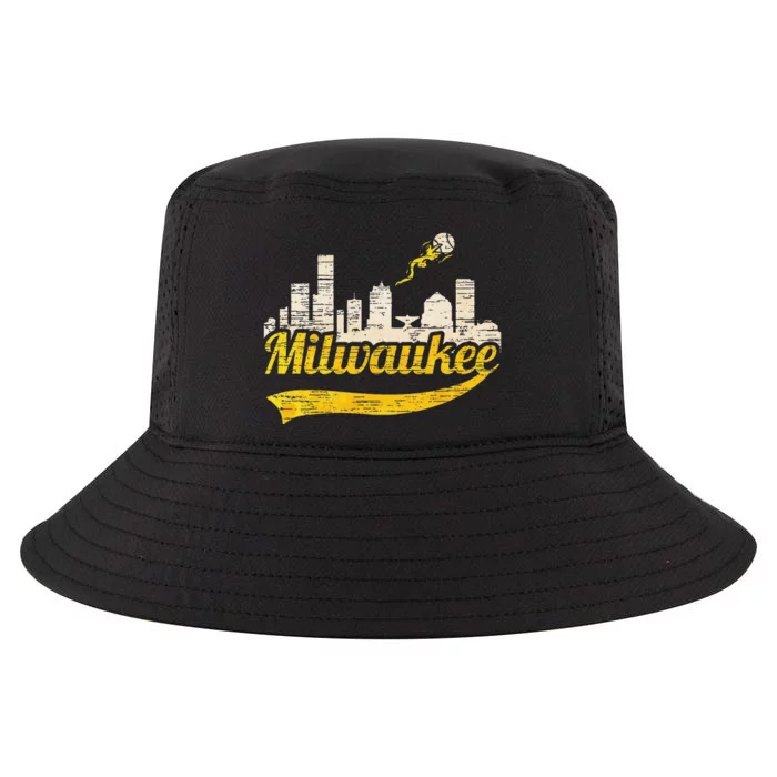 Milwaukee Baseball Home Run City Skyline Cool Comfort Performance Bucket Hat