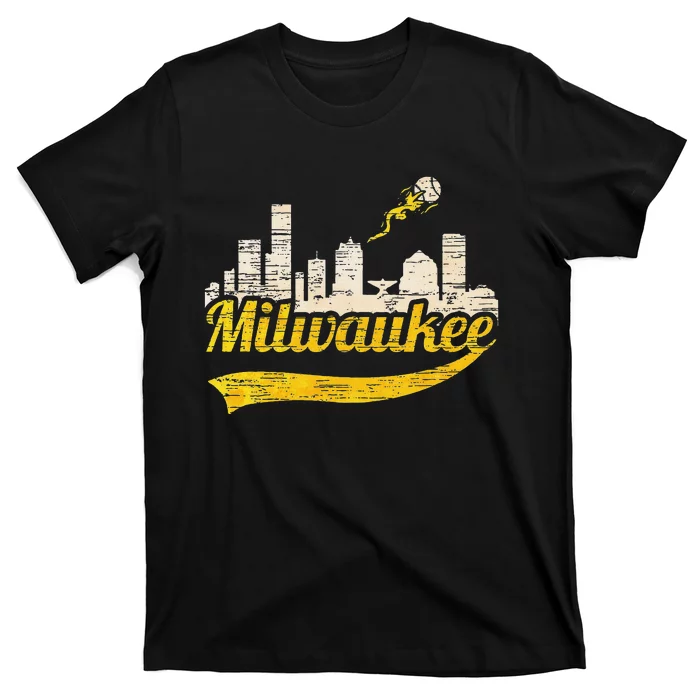 Milwaukee Baseball Home Run City Skyline T-Shirt