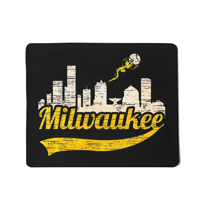 Milwaukee Baseball Home Run City Skyline Mousepad