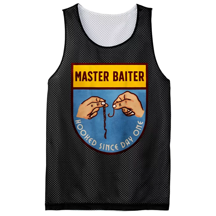 Master Baiter Hooked Since Day One Mesh Reversible Basketball Jersey Tank