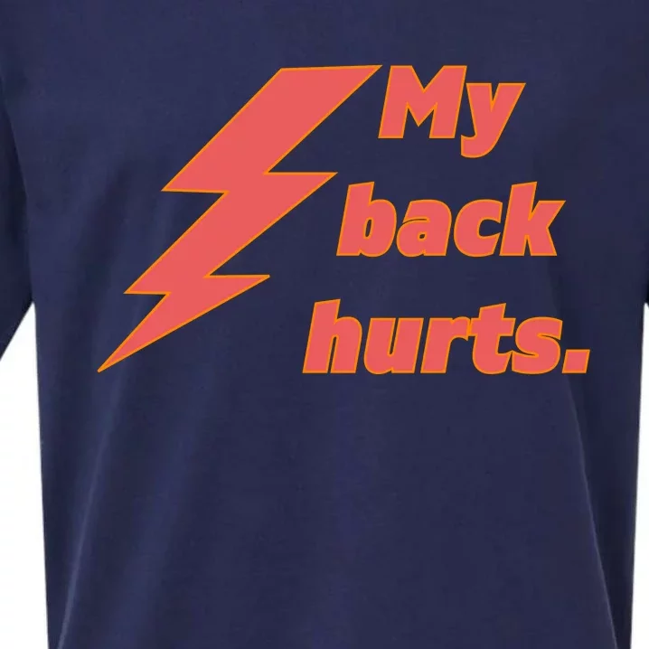 My Back Hurts. Front & Back Sueded Cloud Jersey T-Shirt