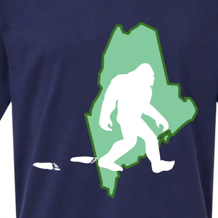 Maine Bigfoot Hunter State Great Gift Sueded Cloud Jersey T-Shirt