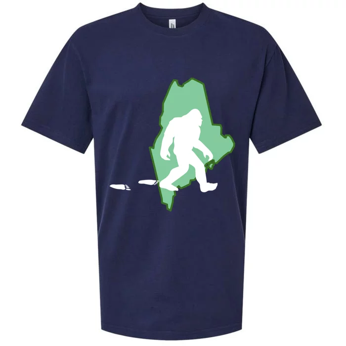 Maine Bigfoot Hunter State Great Gift Sueded Cloud Jersey T-Shirt