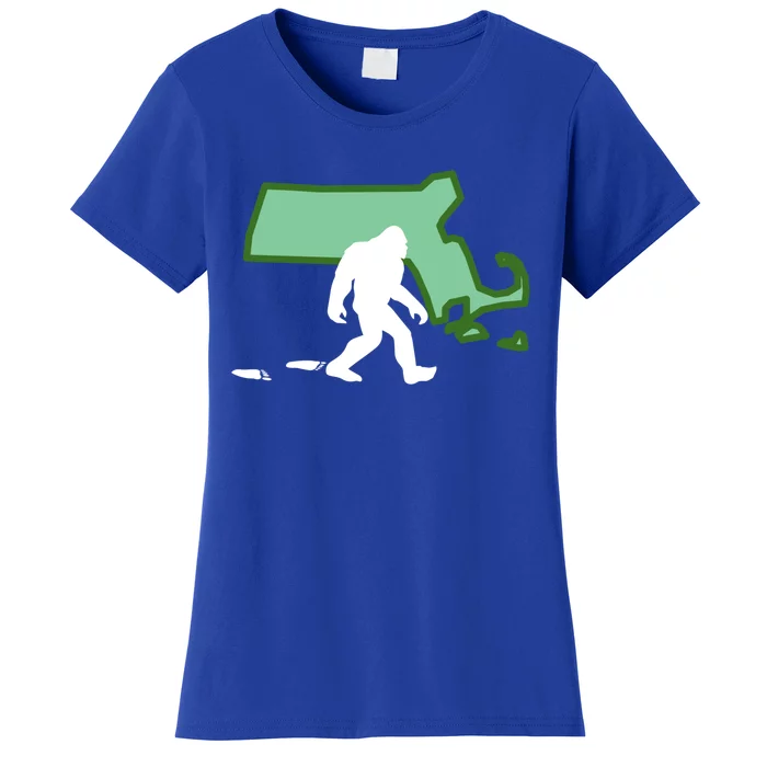 Massachusetts Bigfoot Hunter State Cool Gift Women's T-Shirt