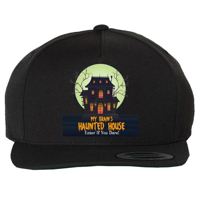 My Brain’S Haunted House Enter If You Dare ! Adhd Halloween Wool Snapback Cap