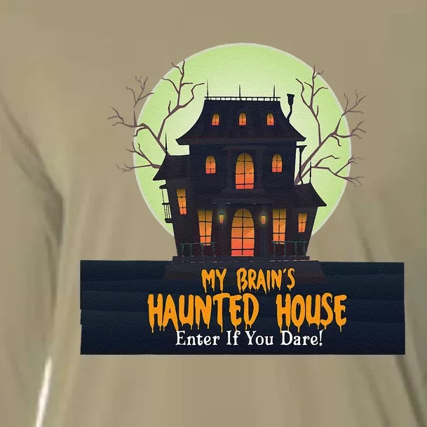 My Brain’S Haunted House Enter If You Dare ! Adhd Halloween Cooling Performance Long Sleeve Crew