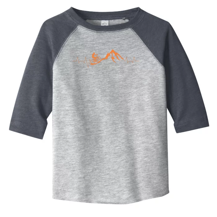 Mountain Bike Heartbeat Cute Bike Heartbeat Toddler Fine Jersey T-Shirt