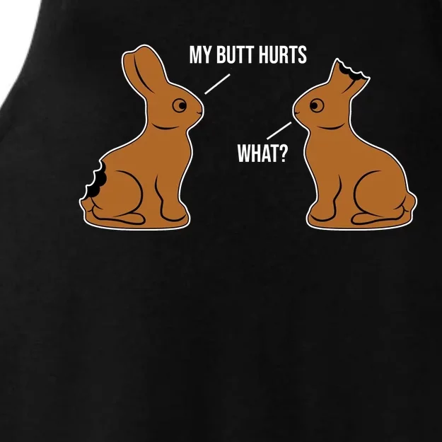 My Butt Hurts Chocolate Easter Bunny Funny Ladies Tri-Blend Wicking Tank