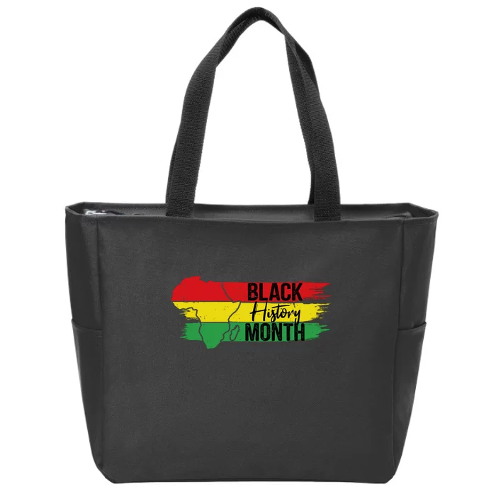 Map Black History Month Gift Zip Tote Bag