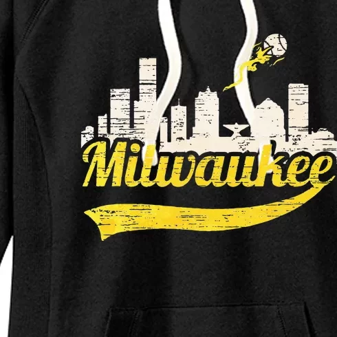 Milwaukee Baseball Home Run City Skyline Women's Fleece Hoodie