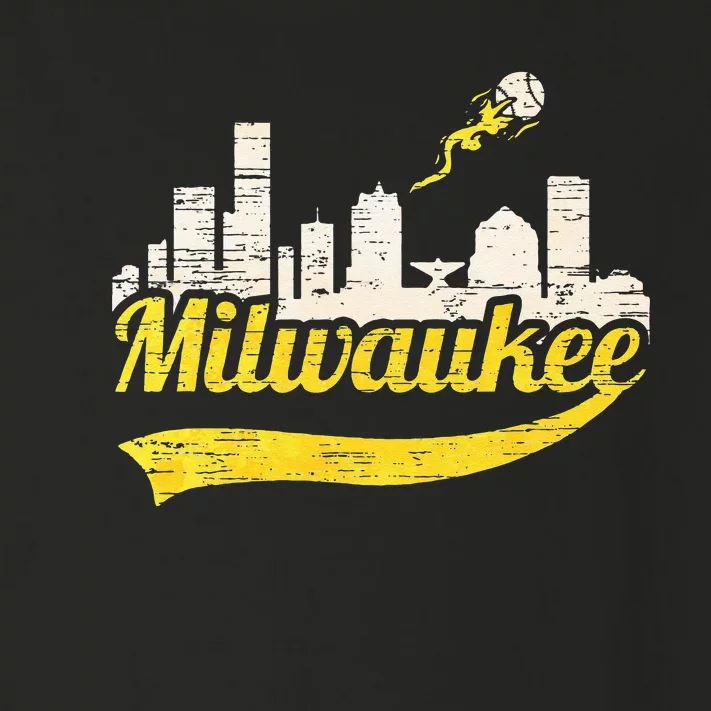 Milwaukee Baseball Home Run City Skyline Toddler Long Sleeve Shirt