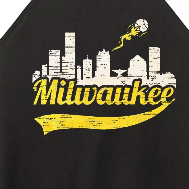 Milwaukee Baseball Home Run City Skyline Women’s Perfect Tri Rocker Tank