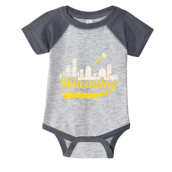 Milwaukee Baseball Home Run City Skyline Infant Baby Jersey Bodysuit