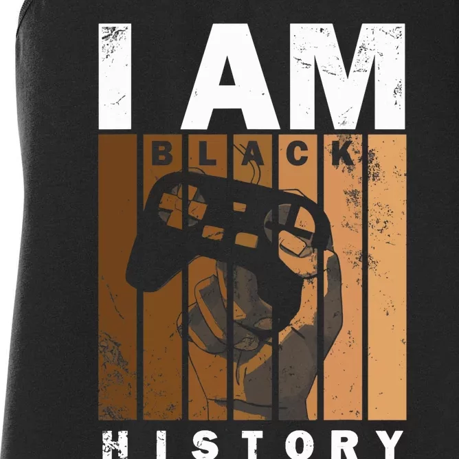 Melanin Black History Month Design For Video Games Lovers Women's Racerback Tank