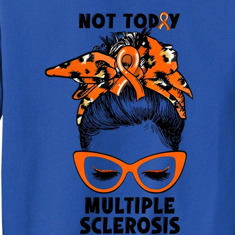 Messy Bun Hair Multiple Sclerosis Awareness Tall Sweatshirt