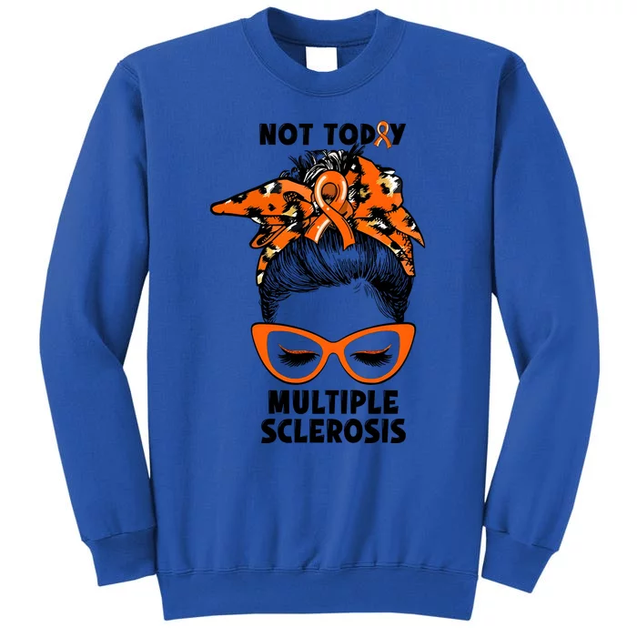 Messy Bun Hair Multiple Sclerosis Awareness Tall Sweatshirt