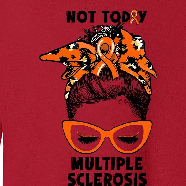 Messy Bun Hair Multiple Sclerosis Awareness Toddler Sweatshirt