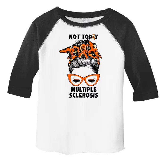 Messy Bun Hair Multiple Sclerosis Awareness Toddler Fine Jersey T-Shirt