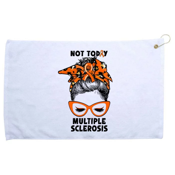 Messy Bun Hair Multiple Sclerosis Awareness Grommeted Golf Towel