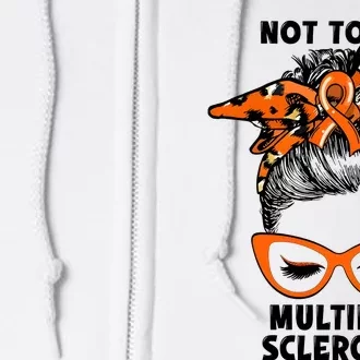 Messy Bun Hair Multiple Sclerosis Awareness Full Zip Hoodie