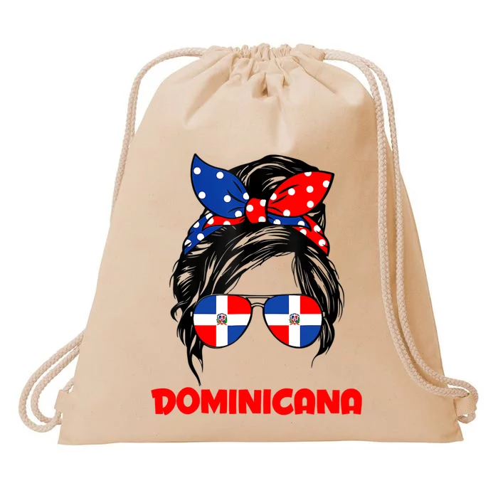 Messy Bun Hair Dominicana Dominican Girl Dominicana Republic Drawstring Bag