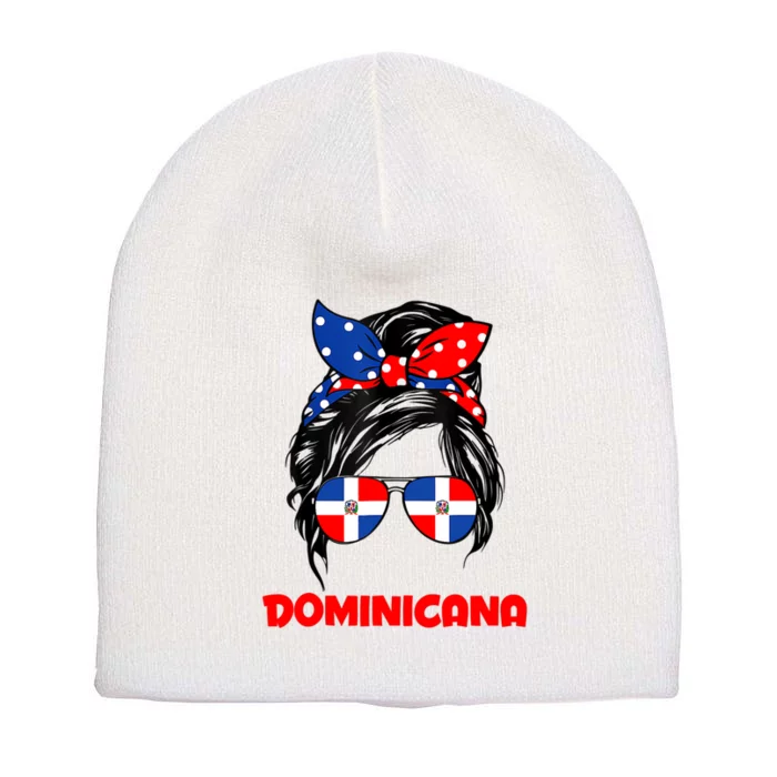 Messy Bun Hair Dominicana Dominican Girl Dominicana Republic Short Acrylic Beanie