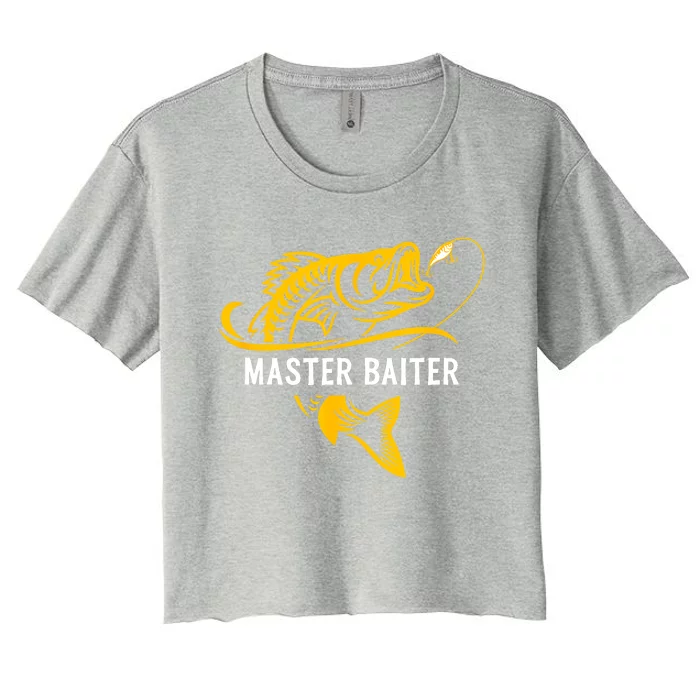 Master Baiter Hoocker Funny Fishing Gift Women's Crop Top Tee