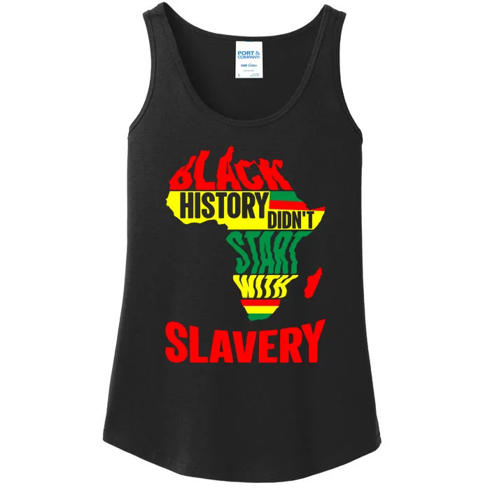 Map Black History Didn't Start With Slavery African Gift Ladies Essential Tank