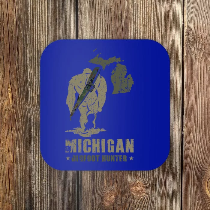 Michigan Bigfoot Hunter Sasquatch Hunting Great Gift Coaster