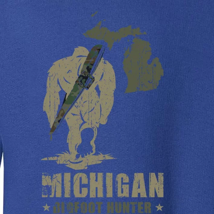 Michigan Bigfoot Hunter Sasquatch Hunting Great Gift Toddler Sweatshirt