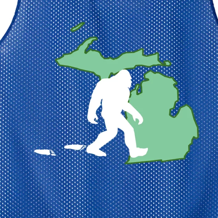 Michigan Bigfoot Hunter State Gift Mesh Reversible Basketball Jersey Tank