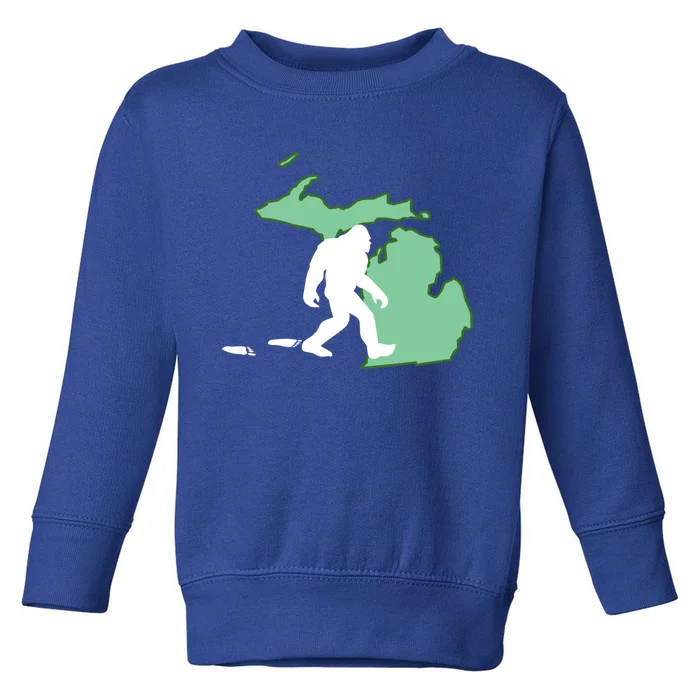 Michigan Bigfoot Hunter State Gift Toddler Sweatshirt