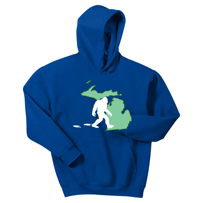 Michigan Bigfoot Hunter State Gift Kids Hoodie