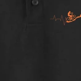 Mountain Bike Heartbeat Cute Bike Heartbeat Tee Gift Dry Zone Grid Performance Polo